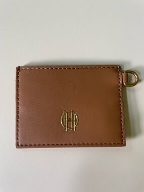 House of Harlow 1960 Leather Card Holder with Key Ring - Tan